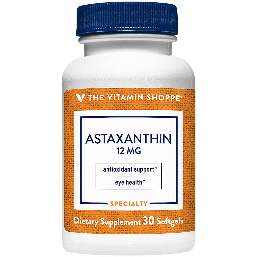 La vitamina Shoppe Astaxantina (Solasta) Branded Ingrediente 12mg (30 Softgels)