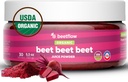 Abeille - Poudre de jus de betterave biologique Pression artérielle saine, Cholestérol - Pure É.-U. Grown - Pas d'additifs ou d'arômes-supplément alimentaire - Oxyde nitrique stimulant les nutriments (30 portions)