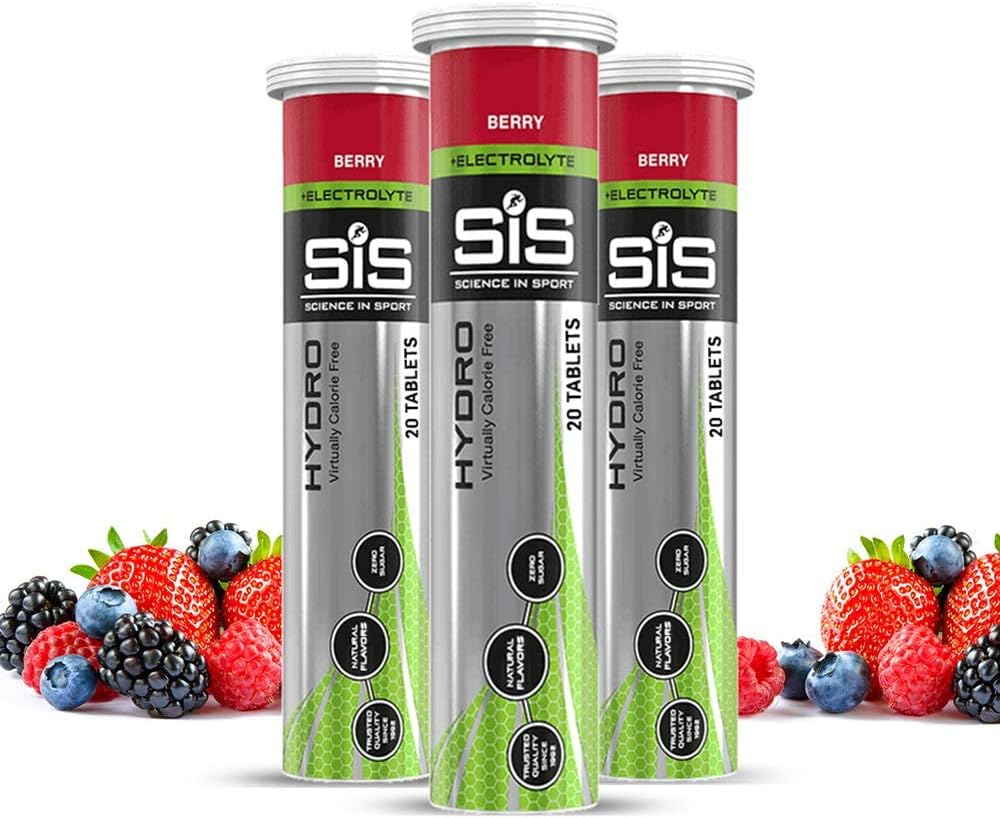 SIS Elektrolyt-Tabletten für Hydration, Keto Performance Elektrolyt-Getränk für Enhanced Hydrating, Endurance Tabs für Laufen, Radfahren, Triathlon, Vegan, Glutenfrei - Berry - 20 Tablets - 3 Pack