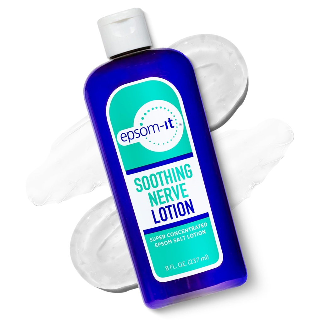 Epsom-It Soothing Nerve Lotion - Epsom Salt Magnesium Lotion, Topical Magnesium Cream con Capsaicina & Arnica per fornire comfort per gambe, ginocchio e piedi, 8,0 oz.