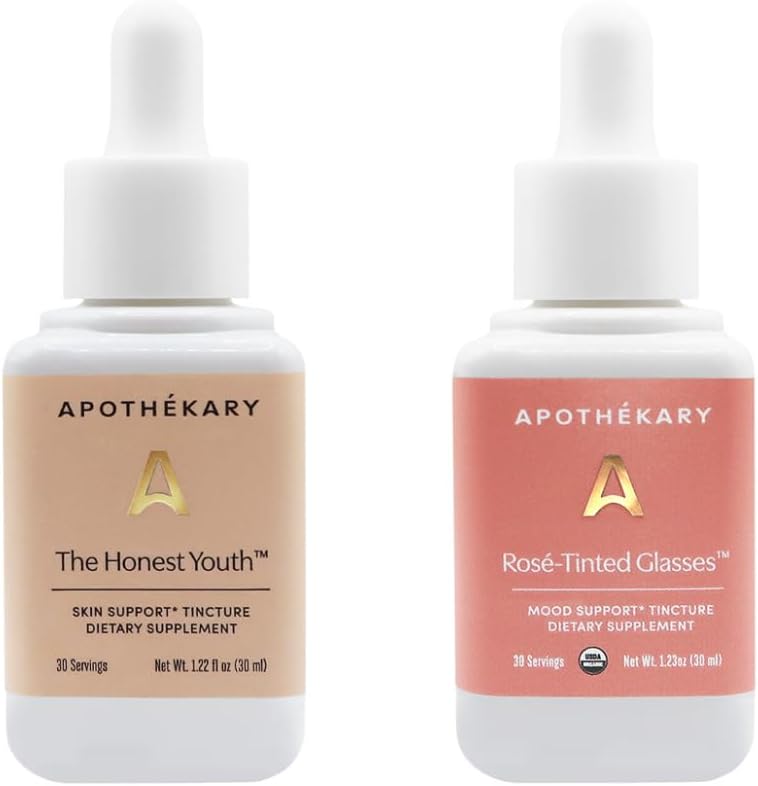 Apothékary Beauty Duo, Herbal Supplement Bundle, Rose Tinted Glasss and The Honest Youth