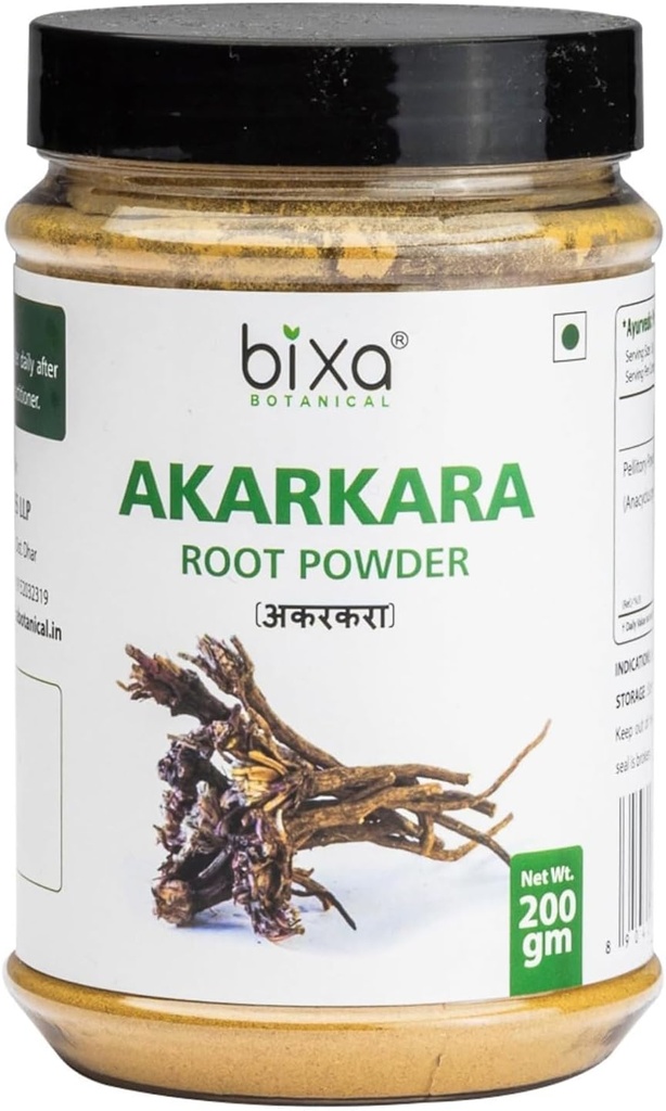 Organisches Akarkara Wurzelextrakt-Pulver | Standardisierte 2% Alkaloide durch HPLC | Hilft, Blutfluss, körperliche und athletische Stärke, Gehirnfunktionen zu verbessern