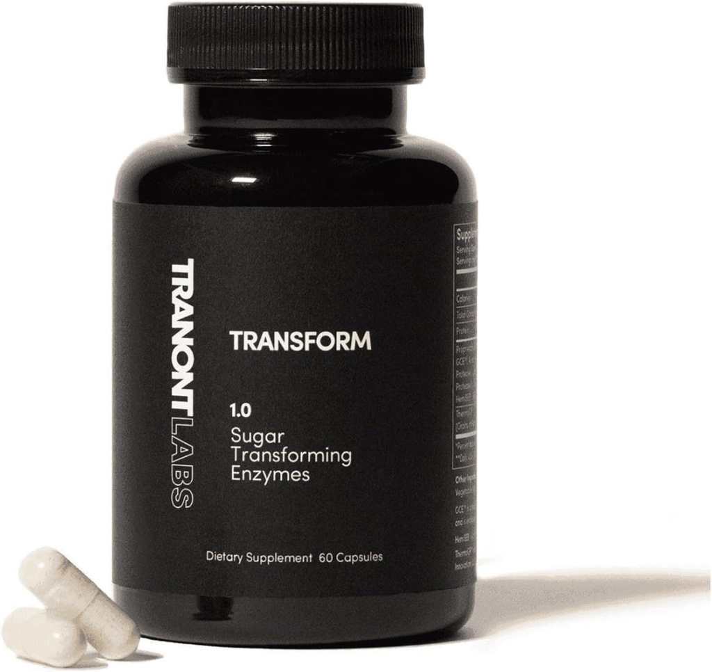 Tranont Transform | 60 capsule | Supporta la salute generale e può supportare la cura della pelle | Energy Booster Supplement | Enzimi basati sulle piante per la salute e il benessere | Supporta Clarity mentale e messa a fuoco