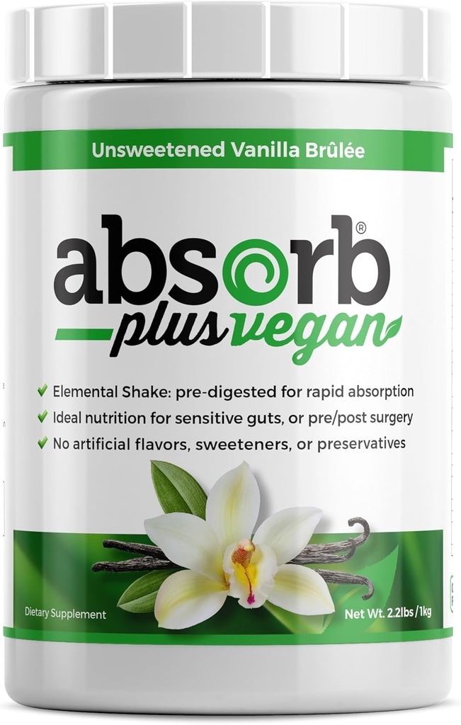 Vegan Elemental Shake – Miscela in polvere, Ingredienti naturali, Non OGM, Gluten-Free, Organic Sprouted Rice Protein - Smooth, Facilmente Mixable Formula (2.2 lbs, Vanilla Brulée non zuccherata)