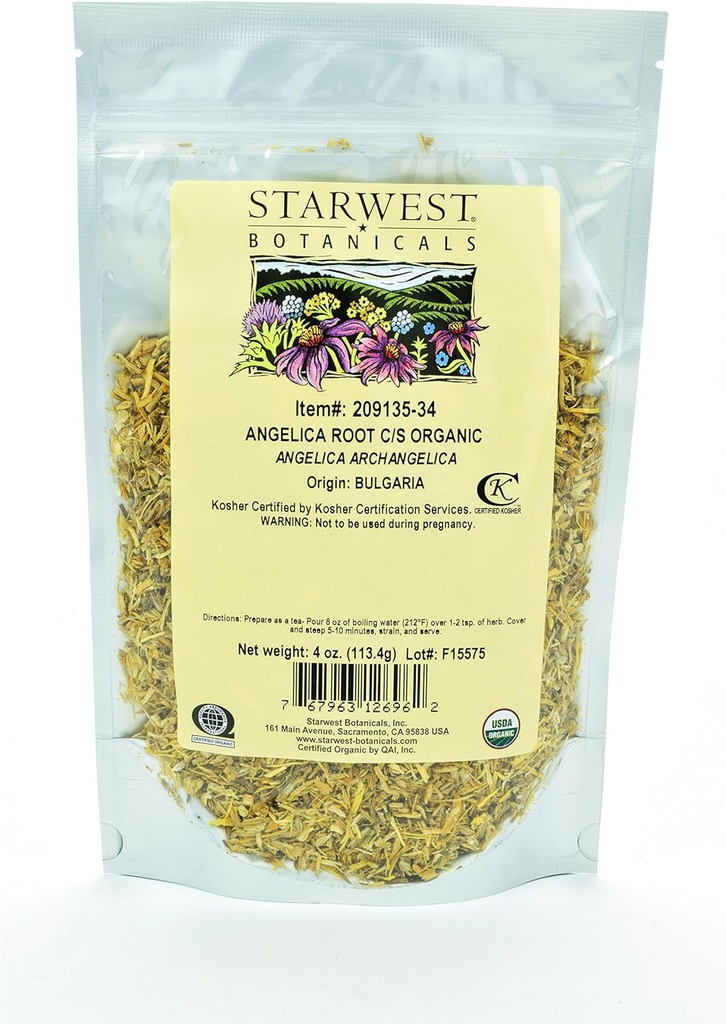 Starwest Botanicals Organic Angelica Root C/S, 4 Unzen