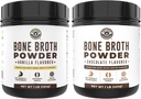Left Coast Performance Vanilla Bone Broth Protein Powder, 16oz + Chocolate Bone Broth Protein 16oz