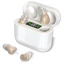 Hörgeräte mit langwierigen Ladefall, unsichtbare Hörgeräte für Senioren mit Smart Noise Cancellation, Komplett-in-Canal Hörgeräte, Easy Control (Beige)