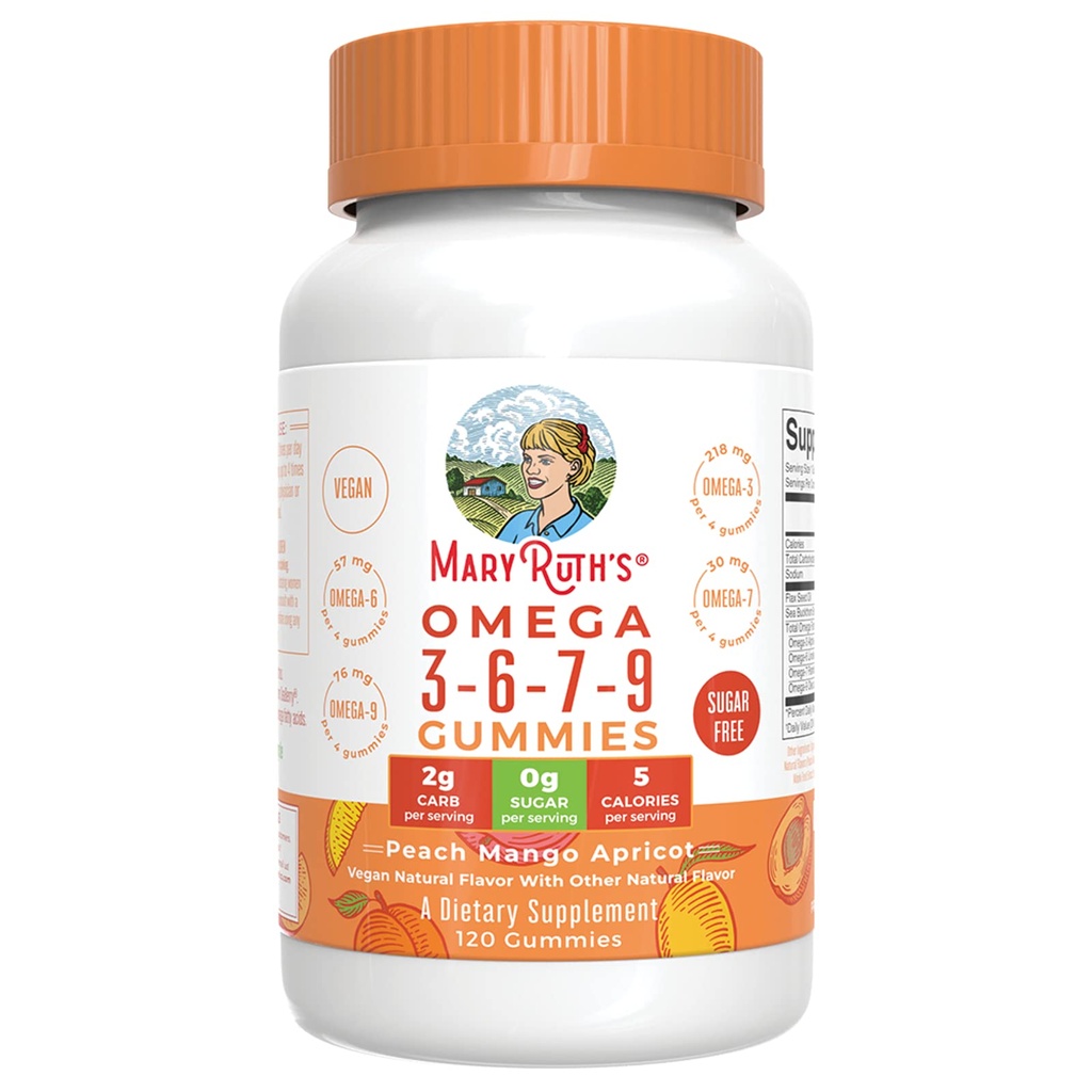 Mary Ruth's Omega 3-6-7-9 Gummie, 120 CT