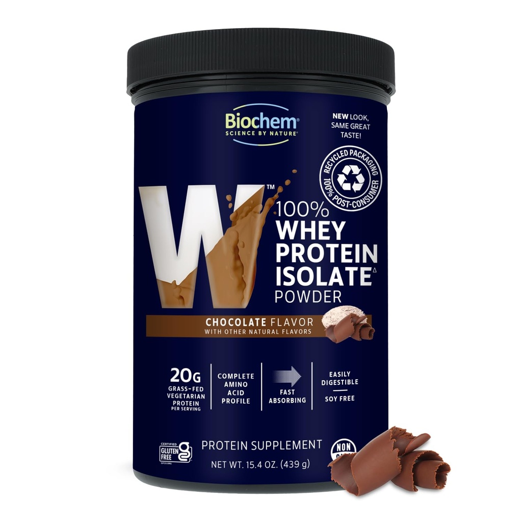 Biochem, polvere di proteine del siero, 20g di proteine per sostenere muscoli e allenamenti intensi, cioccolato, 15.4 oz...