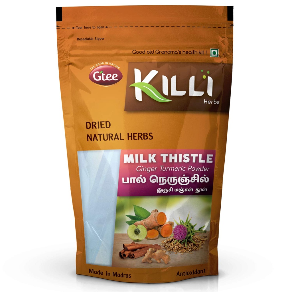 KILLI Latte Thistle Ginger Cinnamon Turmeric Amla Polvere, 100g