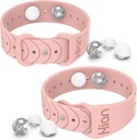 Motion Sickness Bands Sea Sickness Wristbands Verstellbare Acudruck Nausea Wristband/,Natural Relief von Nausea Kopfschmerzen,Insomnia, Angst, Schlafhilfe, Morgen Krankheit,Motion Sickness(1Pair Pink Sand