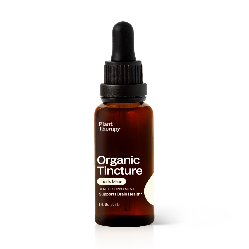 Pflanzentherapie Bio Lion's Mane Tincture 30 mL (1 oz) unterstützt Gehirngesundheit, Mental Clarity & Memory, Potent & Natural Extraction Prozess, Vegan, Non GMO, Glutenfrei, Flüssigkeit, 1 Flasche