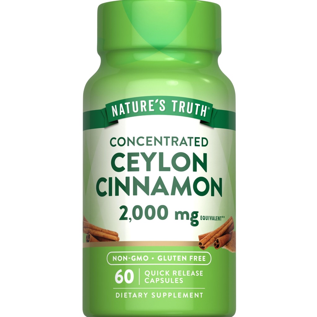 Nature's Truth Ceylon Cinnamon Pillen Kapseln | 2000mg | Non-GMO & Gluten Kostenlose Ergänzung