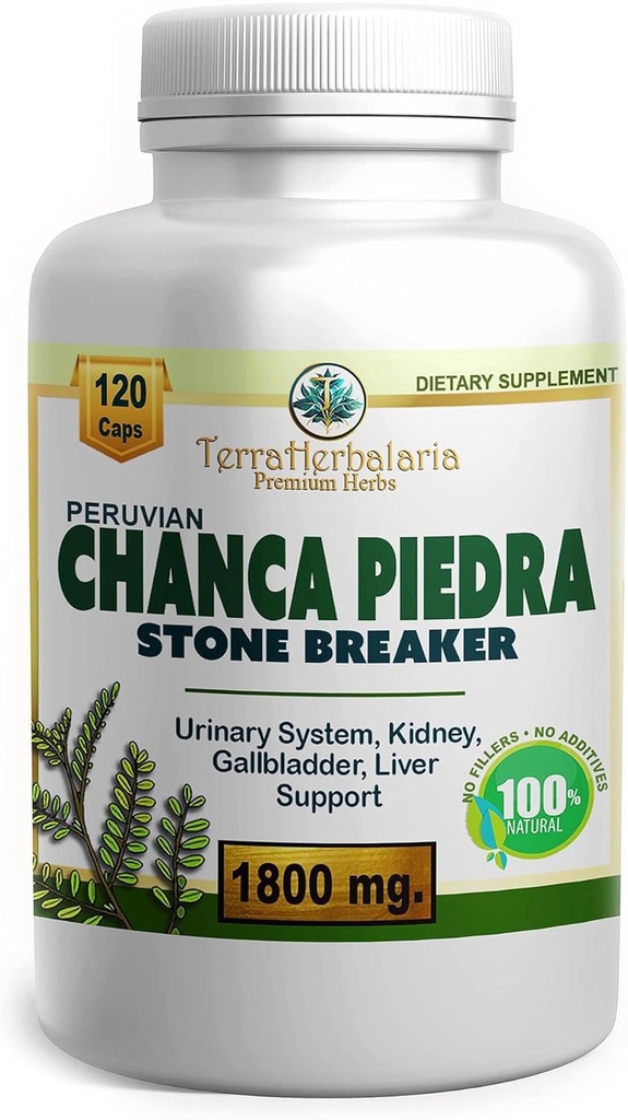 Chanca Piedra Stone Breaker (en anglais seulement) Fabriqué aux États-Unis avec la Chanca Piedra Premium du Pérou (en anglais seulement) 1800 mg (en anglais seulement)