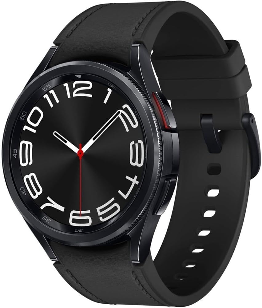 Samsung Galaxy Watch 6 Classic 43mm Smartwatch mit rotierenden Lünette, Fitness Tracker, Advanced Sleep Coaching, Heart Monitor - Schwarz (Erneut)