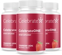 Celebrare le vitamine CelebrateONE Chewables, Iron Free - Una volta ogni giorno Bariatric Multivitamin, Vitamine essenziali e minerali - Gastric Bypass & Manica Gastrectomy Supplement - Strawberry Creme (90 compresse)