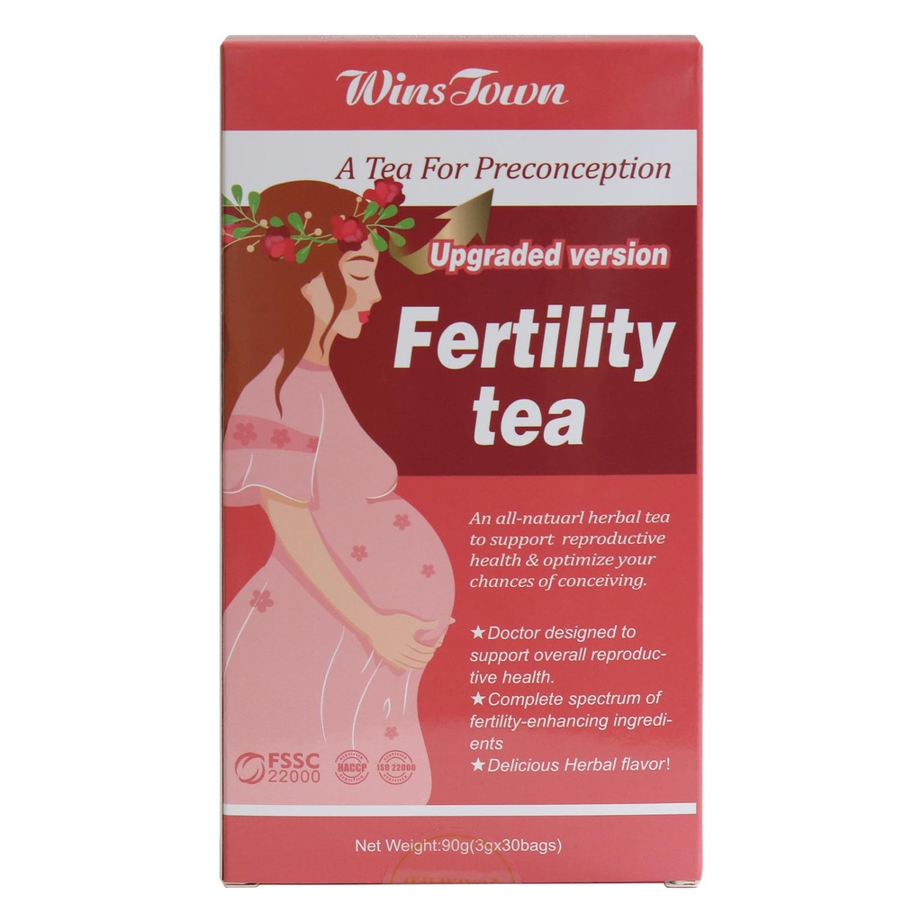 Tè di fertilità per le donne Preconcezione, Supporta l'ovulazione, Conception & Hormonal Balance, 30 Sacchetti di tè