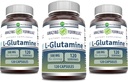 Formules étonnantes L-Glutamine 500 mg Capsules de l'acide amino Supplément de l'acide amino (non-OGM) Sans gluten (Fabriqué aux États-Unis) (3 Pack, 120 Compte)