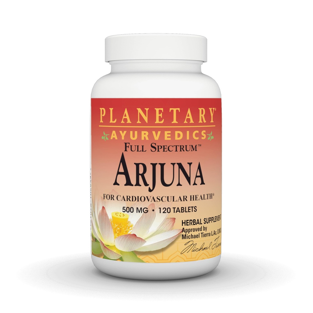 HERBAUX PLANÉTAIRES Arjuna Supplément nutritionnel ayurvédique complet, 550 Mg, 120 Compte