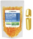 XPRS Nutra Taille 3 Capsules vides - 500 Compte Capsules de gélatine vides - Pills Bricolage Capsule Remplissage - Gel de Pilule de Bovin Pure Remplir pour Do-It-Youlf Vitamines et Suppléments (Or)