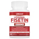 Fisetin Supplement 2000mg per invecchiamento sano e longevità, Salute della pelle, Cervello - Soia Libero, Vegetariano - 60 Softgels