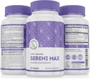 SERINI-MAX - 5-HTP-Mood-Supplement + Calcium - unterstützt ruhige und friedliche Zustand des Geistes - Boost Serotonin, 5HTP 200mg für Stressmanagement & Schlaf-Support-Ergänzungen - 60 Kapseln