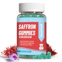 Integratori di zafferano Gummies, Estratto di zafferano per l'umore positivo e la nerva calma, aumentare l'energia, con Garcinia Cambogia, vitamina A, B12, Rhodiola Rosea - 60 Gummies