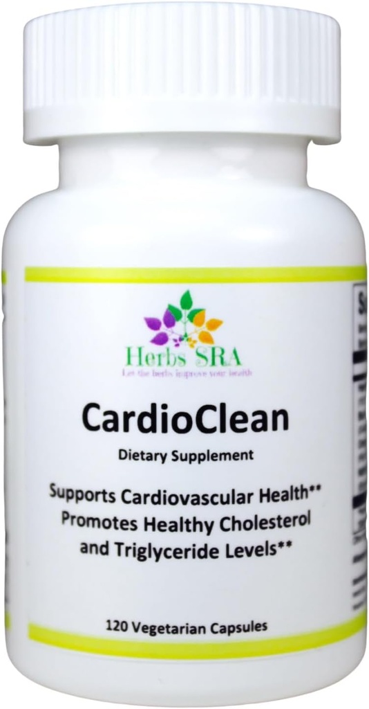 CARDIOCLEAN - Herzgesundheits-Booster, unterstützt Balanced Cholesterol, Triglyceride und Enhanced Blood Flow