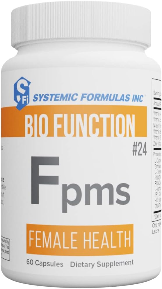 Formula sistemica Bio Funzione Fpms Salute femminile - 60 capsule. PMS Relief PMS Supplemento PMS Vitamine per PMS Integratori di vitamina per le donne PMS supplemento di sostegno per le donne periodo di vitamina