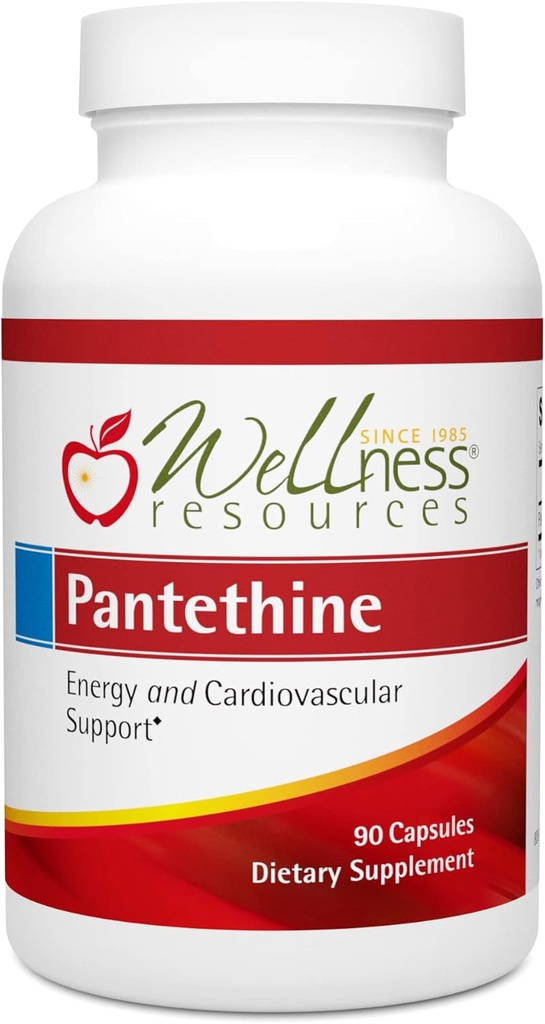 Wellness Ressourcen Pantethine - Aktives Vitamin B5. Vegan (300mg, 90 Kapseln)