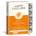 Happy Cultures Gut Feeling Supplément de digestion Mélange unique de probiotiques pour la santé quotidienne digestive B-Vitamines Gut Supplément de santé pour Bloating, IBS, Digestion testé cliniquement - 30 gélules