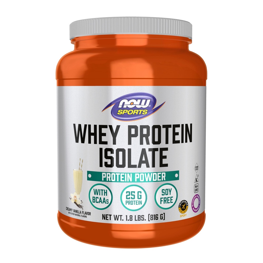 ORA Alimenti Nutrizione sportiva, Isolato di proteine del siero, 25 G con BCAA, Polvere di vaniglia cremosa, 1.8-Pound