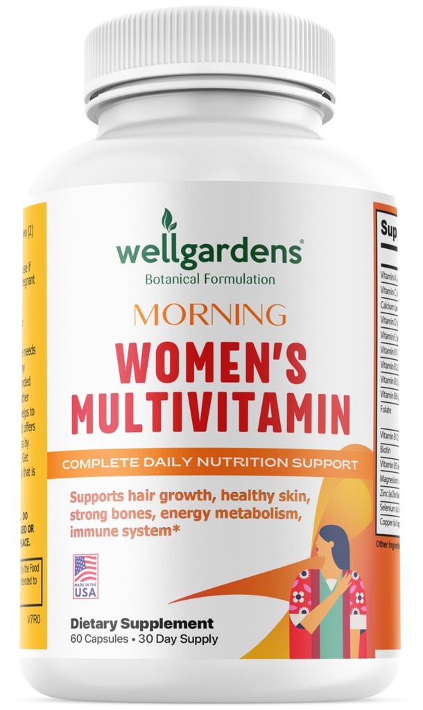 100% reine Frauen Multivitamin für Haarwachstum + komplette Vitamine für Frauen – Biotin, Zink, Antioxidantien – Unterstützt Haut, Energie, Immune Gesundheit – Made in USA – 60 Kapseln
