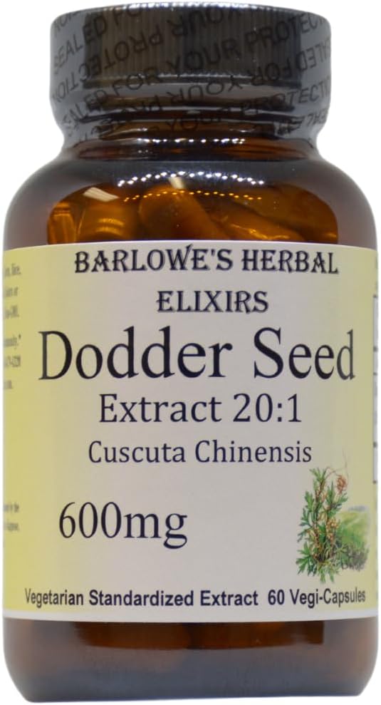 Seed (Tu Si Zi) | 20:1 Extract | 600mg Per Capsule | Kidney Yang & Longevity Support | 60 Vegan Capsule | Stearate-Free, Additive-Free, Glass Bottled