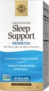 Solgar Advanced Sleep Support Probiotic mit GABA & Melatonin, 30 Vegan Capsules - 30 Billion CFU - 5 klinisch-Studied Strains - Unterstützung für restful Sleep & Recovery - Non-GMO & Vegan, 30 Portionen