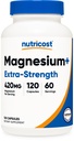 Nutricost Magnesio+ Extra Forza 420mg, 120 Capsule - 60 Serve. Ossido di magnesio e glicinato - Non OGM, Gluten Free, Vegan Friendly