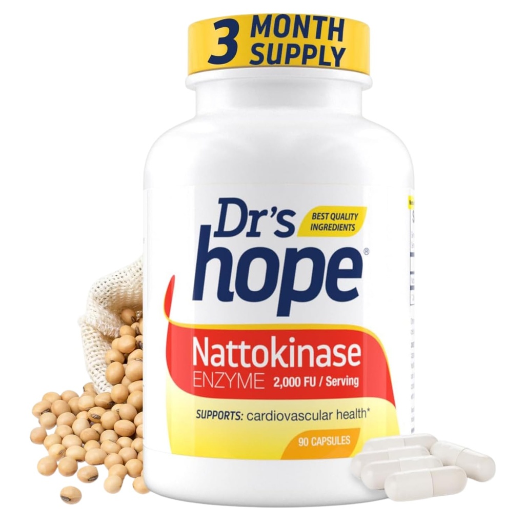 Nattokinase 2000 FU - Nattokinase Supplement unterstützt Herz-Kreislauf Gesundheit und Gesunde Blutzirkulation - Non-GMO, Gluten-Free, 90 Veggie Kapseln, Made in USA