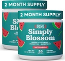 Einfach Blossom Nutrition Daily Greens & Superfood Powder + Collagen + Probiotics for Women's Digestive Health & Bloating Relief. Helfen Sie Ihrer Gesundheit Bloom - 2 Monate Versorgung - Watermelon