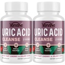 Uric Acid Cleanse & Detox with Tart Cherry, Celery Seed Uric Acid Supplement – Uric Acid Levels, Joint, Kidney and Sleep – 90 Veggie Capsules(2 Bottiglia)