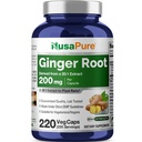 NusaPure Ginger Racine Capsules 20:1 Extrait, 200 mg Équivalent à 4 000mg par Veggie Caps