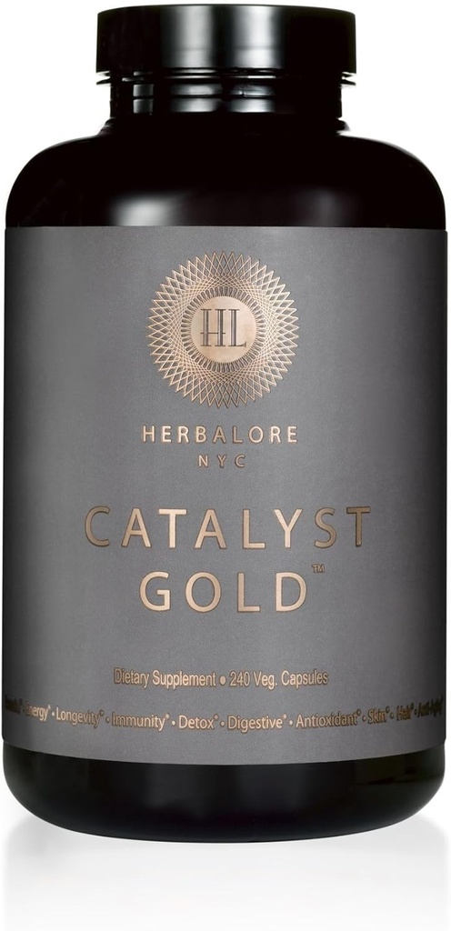 Integratore di Superfood in Oro Catalizzatore Naturale | per Immunità, Digestione, Capelli, Pelle e Unghie (240 capsule)