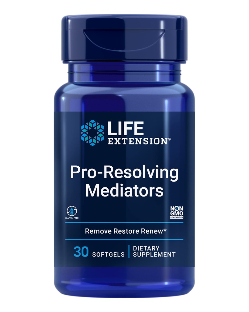 Life Extension Pro-Resolving Mediators, 18-HEPE, 17-HDHA, 14-HDHA, unterstützt die natürliche postinflammatorische Reaktion des Körpers, Glutenfrei, Non-GMO, 30 Softgels
