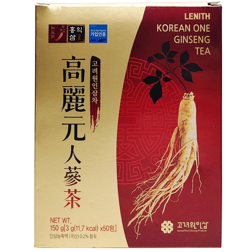 LENITH Korean Panax Ginseng Roots Extrakt Granulen Tee 50T 150g (3g X 50 Taschen)