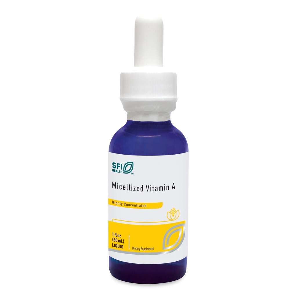 SFI Salute Micellizzata Vitamina A Gocce - Liquid Vitamina A Supplemento con Beta Carotene & VIT A Palmitate - Support Vision, Immune, Bone & Cartilage Salute (1 Fl Oz, 600 Serve)