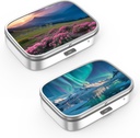 Pille Box 2 Compartment Small Pill Case,Portable für Tasche oder Geldbörse Pill Organizer Pill Container Halter, um Vitamine, Medikamente, Fischöl und Ergänzungen (2PCS)