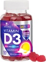 Vitamin D3 Gummy 5000 IU (125 mcg) - Nahrungsergänzungsmittel für Frauen und Männer - Knochen, Zähne, Muskel- & Immun-Gesundheitsunterstützung, Hohe Potenz VIT D3 Natur Non-GMO & Gluten Free - 120 Gummie