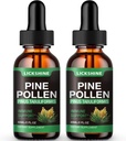 Tintura di polline di pino 2 Pack - Estratto di gocce liquide della polvere del polline di pino organico per il supporto immunitario, supplemento naturale di erbe senza zucchero - gocce di polline di pino vegano 4 Fl.Oz.