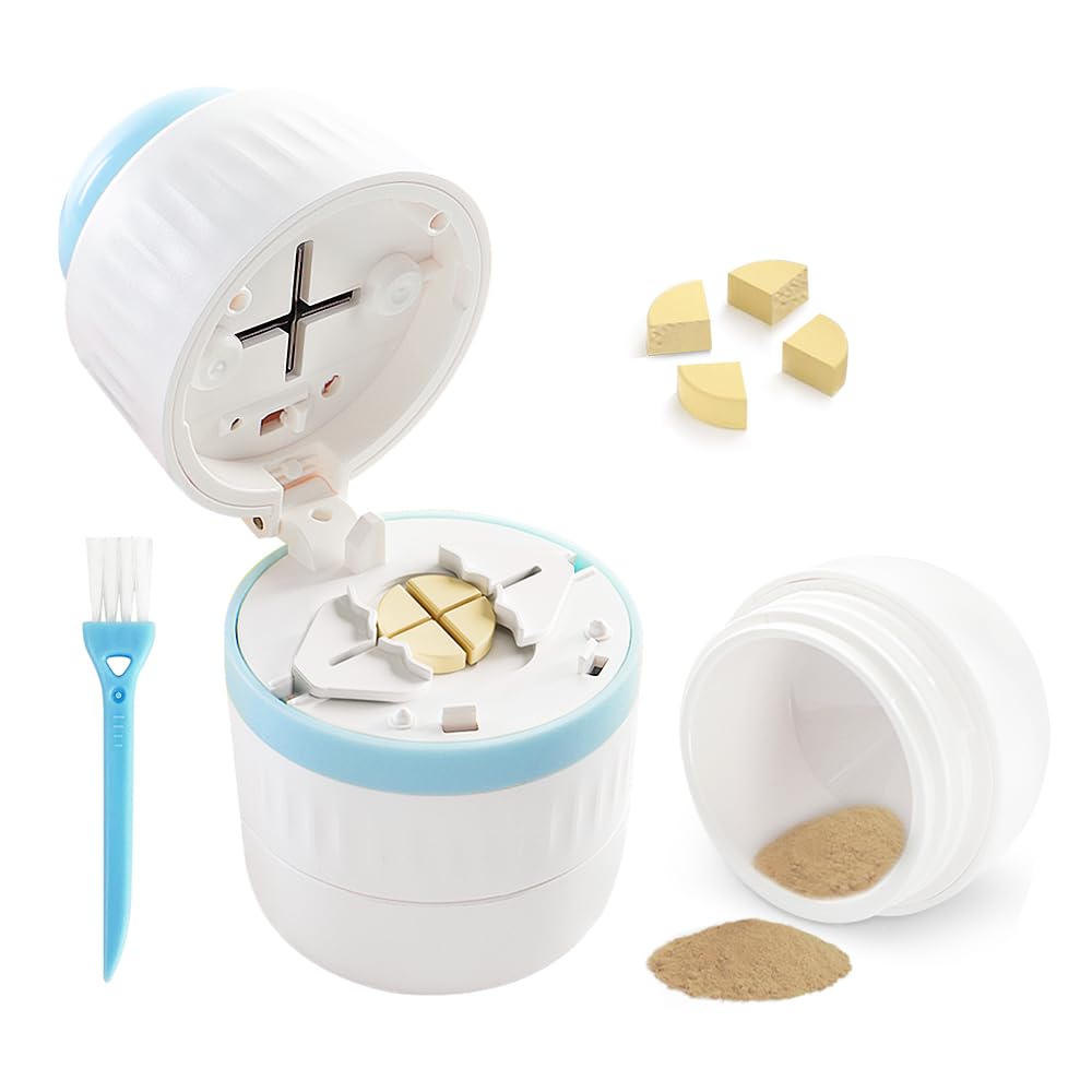 Découpe de pilules - Découpe de pilules avec lame en acier inoxydable pour couper de petites pilules ou de grandes pilules en moitié ou quart, adapté pour couper les vitamines, les comprimés