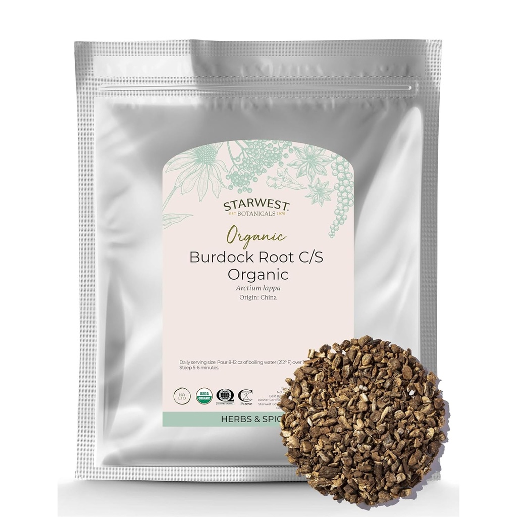 Starwest Botanicals Root Organic - Source naturelle d'antioxydants, Herbe molle pour thé, riz, soupe et ragoûts, coupée et tamisée, casher certifiée, non-OGM - sac en vrac de 1 lb