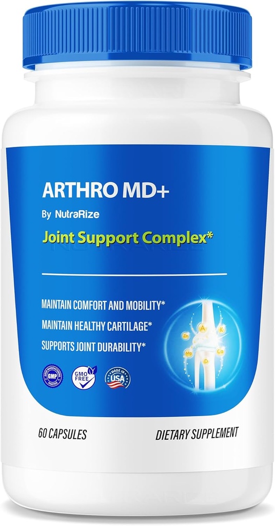 Arthro MD+ Capsules, Supporto Giunto MD Ufficiale di Arthro, Formula Naturale per supportare flessibilità e mobilità, Pillole Premium per Giunti Sani, Arthro M D Review (60 Capsule)